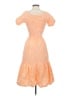 Sim & Sam 100% Cotton Checkered-gingham Orange Cocktail Dress Size S - photo 2