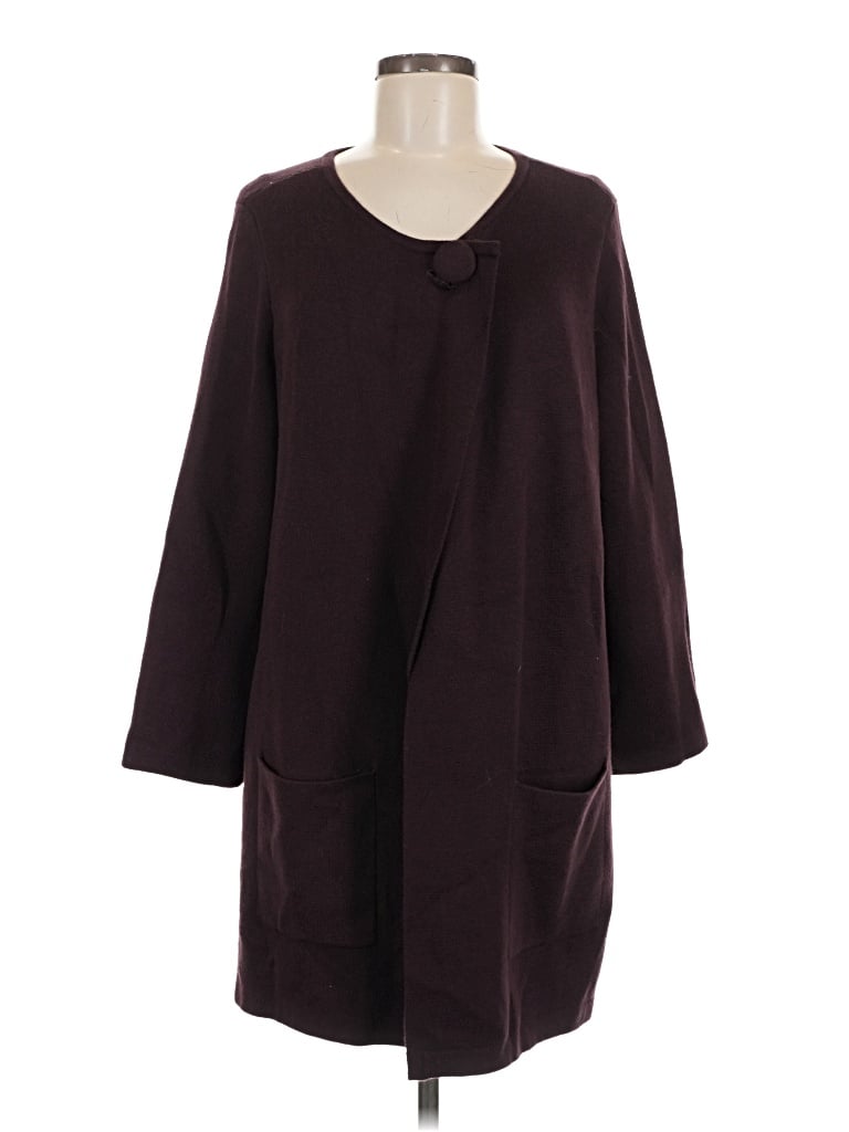 Pre-owned Alfani Cardigan Sweater In Burgundy