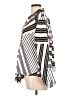Timing 100% Polyester Stripes Silver Long Sleeve Blouse Size L - photo 5