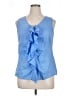 Allison Taylor 100% Linen Blue Sleeveless Blouse Size XL - photo 1