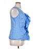 Allison Taylor 100% Linen Blue Sleeveless Blouse Size XL - photo 4