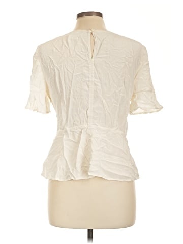 DKNY Short Sleeve Silk Top (view 2)
