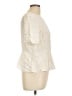 DKNY 100% Silk Ivory Short Sleeve Silk Top Size L - photo 4