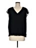 Adrianna Papell 100% Polyester Black Short Sleeve Blouse Size M - photo 1