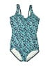 Lands' End Tweed Blue One Piece Swimsuit Size 40DDD - photo 1