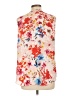 Rose + Olive Floral Ivory Sleeveless Blouse Size L - photo 2