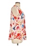 Rose + Olive Floral Ivory Sleeveless Blouse Size L - photo 4