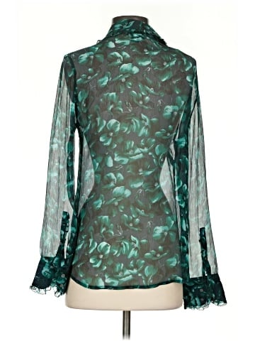 J.Crew Collection Long Sleeve Silk Top (view 2)