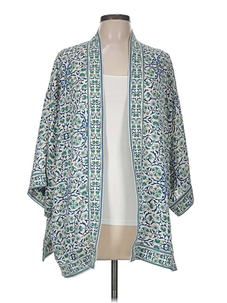 Pre-owned Max Studio Kimono In Teal