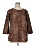 Chaus Brown 3/4 Sleeve Blouse Size XL - photo 1