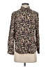 Topshop Floral Black Long Sleeve Blouse Size 4 - photo 1