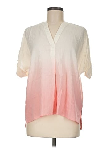 Madewell Dip-Dye Lakeline Popover Shirt in Stripe (view 1)