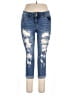 rue21 Hearts Blue Jeans Size 15 - 16 - photo 1