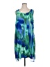 Catherines 100% Polyester Tie-dye Blue Casual Dress Size 0X - photo 1