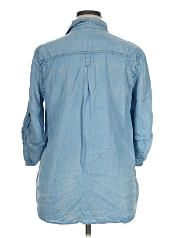 Skies Are Blue 3/4 Sleeve Button-Down Shirt (view 2)