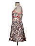Parker 100% Silk Animal Print Red Cocktail Dress Size M - photo 5