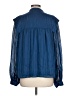 Crosby 100% Polyester Blue Long Sleeve Blouse Size L - photo 2