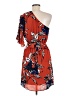 DR2 100% Polyester Print Orange Casual Dress Size M - photo 2