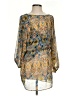 Aqua 100% Polyester Paisley Yellow Casual Dress Size S - photo 1