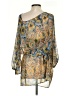 Aqua 100% Polyester Paisley Yellow Casual Dress Size S - photo 2