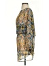 Aqua 100% Polyester Paisley Yellow Casual Dress Size S - photo 5