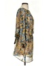 Aqua 100% Polyester Paisley Yellow Casual Dress Size S - photo 4