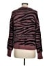 Express Animal Print Burgundy Pullover Sweater Size M - photo 2