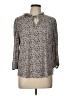 Adrianna Papell Ivory Gray 3/4 Sleeve Blouse Size L - photo 1