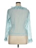 Boston Proper 100% Polyester Teal Blue Long Sleeve Blouse Size 16 - photo 2