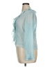 Boston Proper 100% Polyester Teal Blue Long Sleeve Blouse Size 16 - photo 5