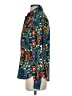 Merona 100% Polyester Floral Blue Long Sleeve Blouse Size XS - photo 5