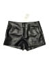 Zara 100% Polyester Metallic Black Shorts Size M - photo 1