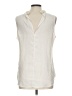 H&M 100% Polyester Ivory Sleeveless Blouse Size 12 - photo 2