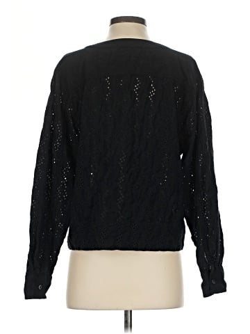 Madewell Long-Sleeve Popover Top in Eyelet (view 2)