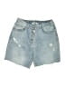 Q2 100% Cotton Blue Denim Shorts Size L - photo 1