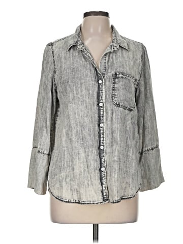 Velvet Heart 3/4 Sleeve Button-Down Shirt (view 1)