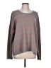 Eileen Fisher Stripes Gray Pullover Sweater Size L - photo 1