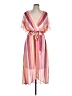 Luxology 100% Polyester Stripes Pink Casual Dress Size 12 - photo 1