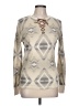Lauren Jeans Co. 100% Cotton Print Tan Pullover Sweater Size L - photo 1