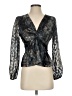 JOA 100% Polyester Black 3/4 Sleeve Blouse Size XS - photo 1