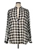 Karen Kane 100% Polyester Houndstooth Silver 3/4 Sleeve Blouse Size XL - photo 1