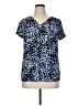 Lane Bryant Animal Print Blue Short Sleeve Blouse Size 14 - 16 Plus - photo 1