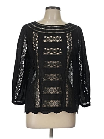 White House Black Market 3/4 Sleeve Blouse (view 1)