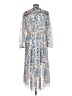 Joie 100% Polyester Print Blue Casual Dress Size L - photo 2