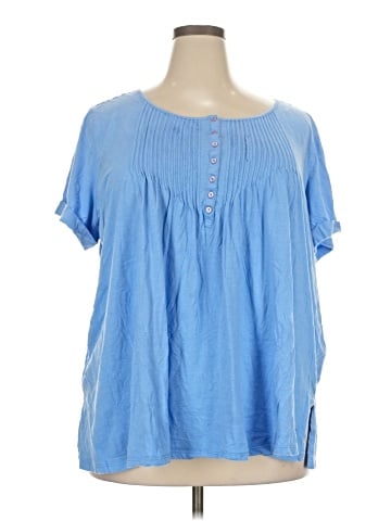 Woman Within Short Sleeve Blouse (view 1)
