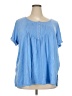 Woman Within Blue Short Sleeve Blouse Size 26 (2X) - photo 1
