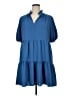MSK 100% Polyester Solid Blue Casual Dress Size XL - photo 1
