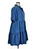 MSK 100% Polyester Solid Blue Casual Dress Size XL - photo 4