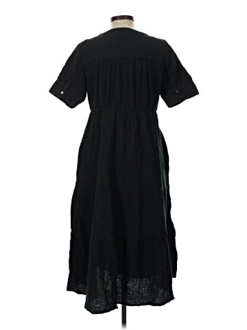 Madewell Lightspun Button-Front Tiered Midi Dress (view 2)