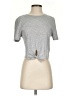 Topshop Gray Short Sleeve Top Size 4 - photo 1